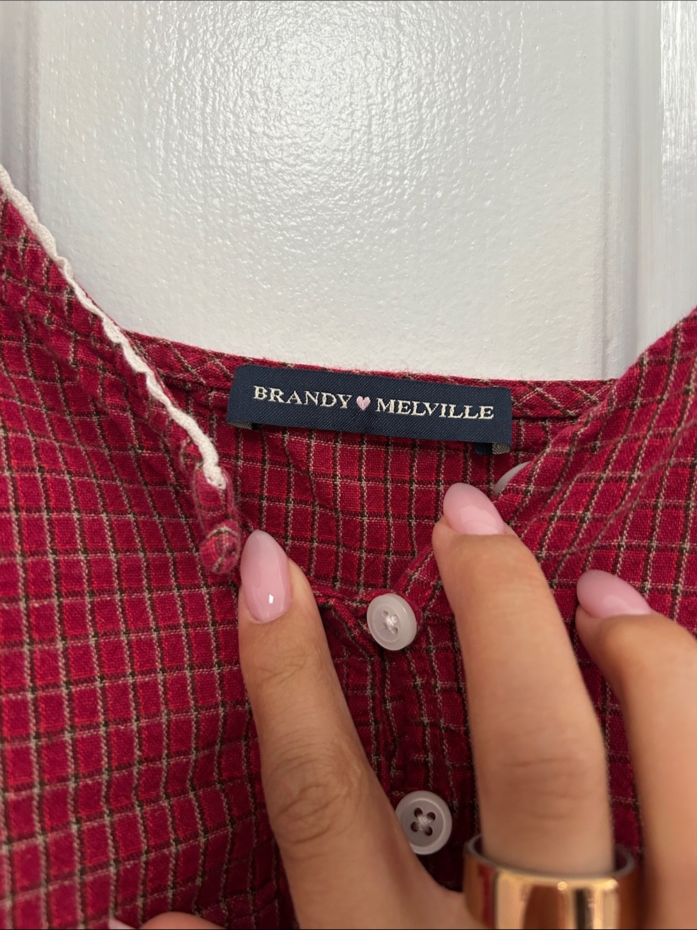 Brandy Melville plaid top - Picture 2 of 3